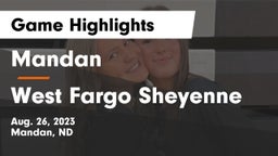 Mandan  vs West Fargo Sheyenne  Game Highlights - Aug. 26, 2023
