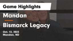 Mandan  vs Bismarck Legacy  Game Highlights - Oct. 12, 2023