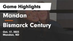 Mandan  vs Bismarck Century  Game Highlights - Oct. 17, 2023