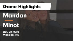 Mandan  vs Minot  Game Highlights - Oct. 28, 2023