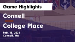Connell  vs College Place  Game Highlights - Feb. 18, 2021