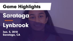 Saratoga  vs Lynbrook  Game Highlights - Jan. 5, 2018