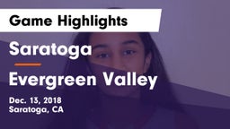 Saratoga  vs Evergreen Valley Game Highlights - Dec. 13, 2018