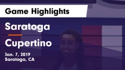 Saratoga  vs Cupertino Game Highlights - Jan. 7, 2019