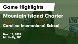 Mountain Island Charter  vs Carolina International School Game Highlights - Nov. 17, 2020