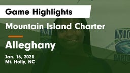 Mountain Island Charter  vs Alleghany  Game Highlights - Jan. 16, 2021