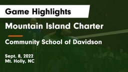 Mountain Island Charter  vs Community School of Davidson Game Highlights - Sept. 8, 2022