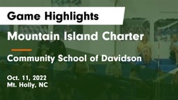 Mountain Island Charter  vs Community School of Davidson Game Highlights - Oct. 11, 2022