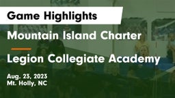 Mountain Island Charter  vs Legion Collegiate Academy Game Highlights - Aug. 23, 2023