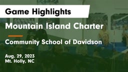 Mountain Island Charter  vs Community School of Davidson Game Highlights - Aug. 29, 2023