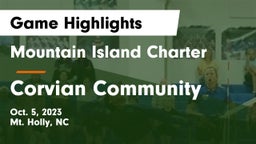 Mountain Island Charter  vs Corvian Community Game Highlights - Oct. 5, 2023