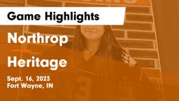 Northrop  vs Heritage  Game Highlights - Sept. 16, 2023