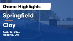 Springfield  vs Clay  Game Highlights - Aug. 29, 2023