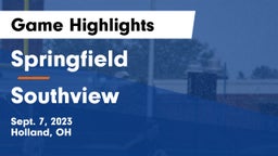 Springfield  vs Southview  Game Highlights - Sept. 7, 2023