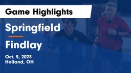 Springfield  vs Findlay  Game Highlights - Oct. 5, 2023