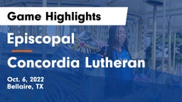 Episcopal  vs Concordia Lutheran Game Highlights - Oct. 6, 2022