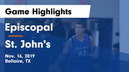 Episcopal  vs St. John's  Game Highlights - Nov. 16, 2019