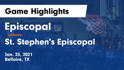 Episcopal  vs St. Stephen's Episcopal  Game Highlights - Jan. 23, 2021