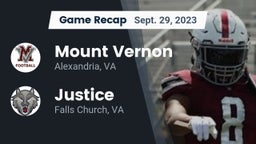 Recap: Mount Vernon   vs. Justice  2023