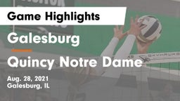 Galesburg  vs Quincy Notre Dame Game Highlights - Aug. 28, 2021