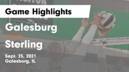 Galesburg  vs Sterling Game Highlights - Sept. 25, 2021