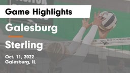 Galesburg  vs Sterling  Game Highlights - Oct. 11, 2022