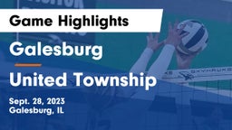 Galesburg  vs United Township Game Highlights - Sept. 28, 2023