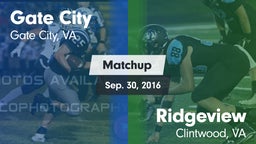 Matchup: Gate City High vs. Ridgeview  2016