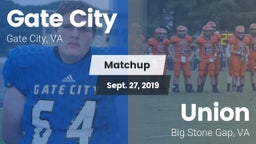 Matchup: Gate City High vs. Union  2019
