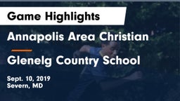 Annapolis Area Christian  vs Glenelg Country School Game Highlights - Sept. 10, 2019