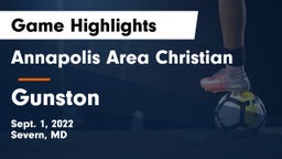 Annapolis Area Christian  vs Gunston Game Highlights - Sept. 1, 2022