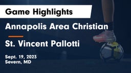 Annapolis Area Christian  vs St. Vincent Pallotti  Game Highlights - Sept. 19, 2023