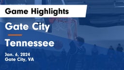 Gate City  vs Tennessee  Game Highlights - Jan. 6, 2024