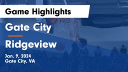 Gate City  vs Ridgeview  Game Highlights - Jan. 9, 2024
