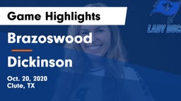 Brazoswood  vs Dickinson  Game Highlights - Oct. 20, 2020