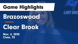 Brazoswood  vs Clear Brook  Game Highlights - Nov. 4, 2020