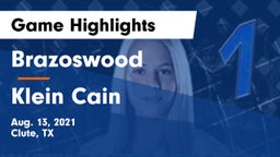 Brazoswood  vs Klein Cain Game Highlights - Aug. 13, 2021