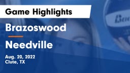 Brazoswood  vs Needville  Game Highlights - Aug. 20, 2022