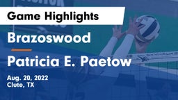 Brazoswood  vs Patricia E. Paetow  Game Highlights - Aug. 20, 2022