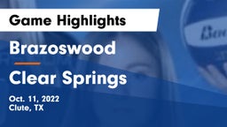 Brazoswood  vs Clear Springs  Game Highlights - Oct. 11, 2022