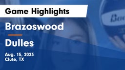 Brazoswood  vs Dulles  Game Highlights - Aug. 15, 2023