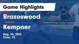 Brazoswood  vs Kempner Game Highlights - Aug. 24, 2023
