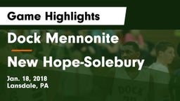 Dock Mennonite  vs New Hope-Solebury  Game Highlights - Jan. 18, 2018