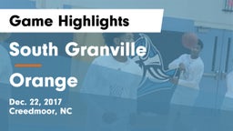 South Granville  vs Orange  Game Highlights - Dec. 22, 2017