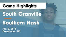 South Granville  vs Southern Nash  Game Highlights - Jan. 2, 2018