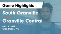 South Granville  vs Granville Central  Game Highlights - Feb. 6, 2018