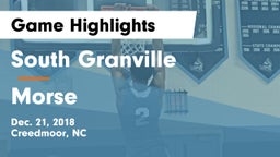 South Granville  vs Morse  Game Highlights - Dec. 21, 2018