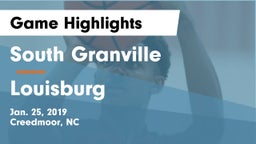 South Granville  vs Louisburg  Game Highlights - Jan. 25, 2019