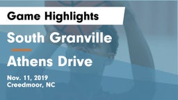 South Granville  vs Athens Drive  Game Highlights - Nov. 11, 2019