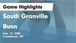 South Granville  vs Bunn  Game Highlights - Feb. 12, 2020